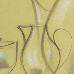 Drawing, Coffee pot, sugar bowl, c