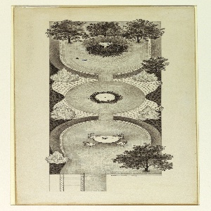Drawing, Garden of Mr. and Mrs. Robert McKay, Georgetown, Washington, D.C., 1951