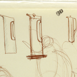 Drawing, Studies of pitchers, 1967