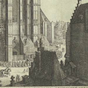 Print, View of Antwerp Cathedral