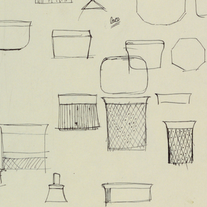 Drawing, Studies of containers