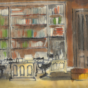 Drawing, Stage Design: Act III, for Sweet Love Remembered, 1960