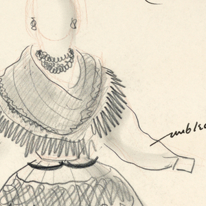 Drawing, Costume Design: Nunia, for City Forgotten, 1930–1936