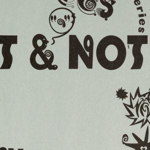 Poster Announcement, Hot and Not (Typography), Center for Creative Studies Galleries, Detroit, 1998