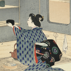 Print, Two Women with Tea Ceremony Implements, early 20th century