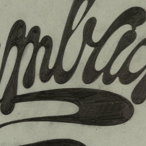 Drawing, Sketch of Grumbacher Logo
