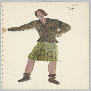 Drawing, Costume Design: Male Actor, for Gordon Daviot