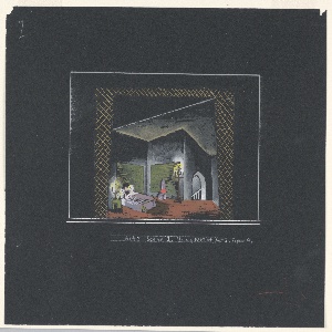 Drawing, Stage Design: Act III, Scene 1, for Queen of Scot, 1934