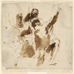 Drawing, Study of Four Figures, 1642–66