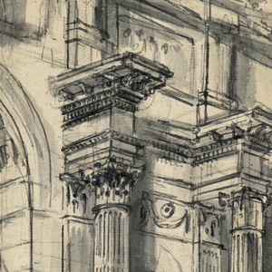 Drawing, Architectural Fantasy: Palace Interior, 1742–46