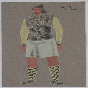 Drawing, Costume Design: Suppliant, for Queen of Scots, 1934