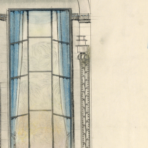 Drawing, Fireplace Wall Elevation, Dining Room, Agnes Miles Carpenter Residence, 950 Fifth Avenue, New York, NY, 1926