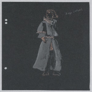 Drawing, Costume Design: Iago, for Shakespeare