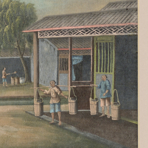 Drawing, Watering the Young Plants, 1890–1910