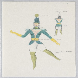 Drawing, Costume Design: Huzzar, possibly for Dashing Blades, ca. 1938