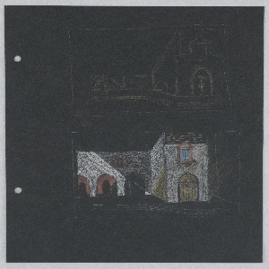 Drawing, Stage Design: Studies for Act IV, Scene 1, for Shakespeare