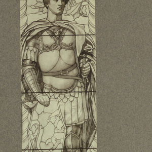 Photograph, Cartoon for Memorial Window: Courage, Oberlin College, early 20th century