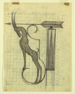 Drawing, Design for Signpost, Ibex