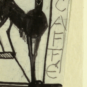 Drawing, Antelope: Cafe