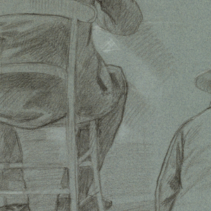 Drawing, Skirt Drapery for Mrs. Sheppard Gandy, 1859