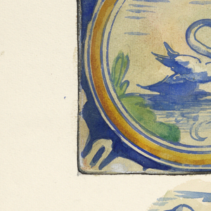 Drawing, Designs after 17th Century Dutch Tiles, ca. 1920
