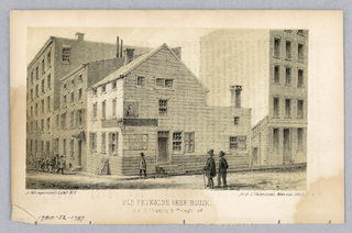 Print, Old Reynold's Beer House, Cor. of Thames & Temple Sts. (for D.T. Valentine's Manual 1857)