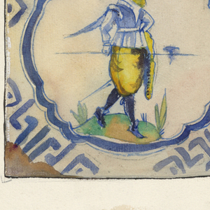 Drawing, Designs after 17th Century Dutch Tiles, ca. 1920