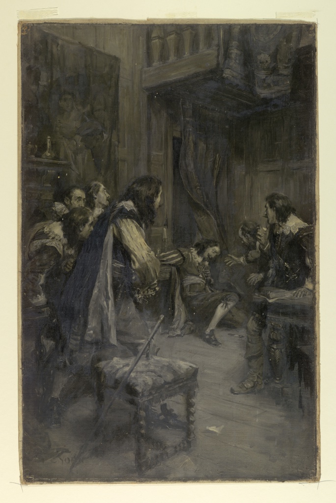 Drawing, The Assassination of the Duke of Buckingham by Felton