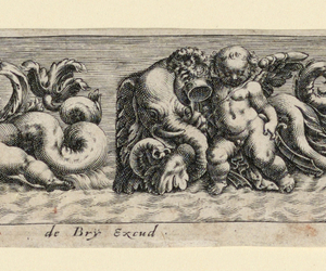 Print, Decorative Panel: Sea Monsters, ca. 1550