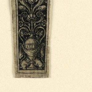 Print, Design for a Knife Handle Showing Prudence, 1600–1675