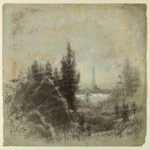 Drawing, A Lighthouse, November 27, 1877