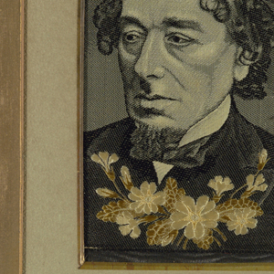 Woven Portrait, The Late Earl of Beaconsfield, late 19th century
