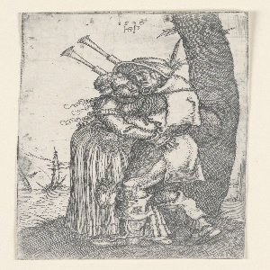 Print, The Bagpiper, 1520