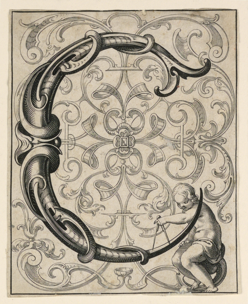 Print, Panel with the Letter "C" from the "Newes ABC Büechlein"