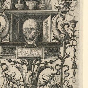 Print, Ornamented Fillet with Chimney-piece, 16th century
