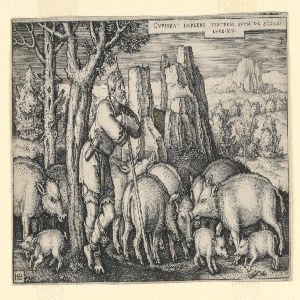 Print, The Prodigal Son among Swine