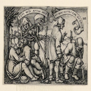 Print, Peasants Behind the Hedge, 1547