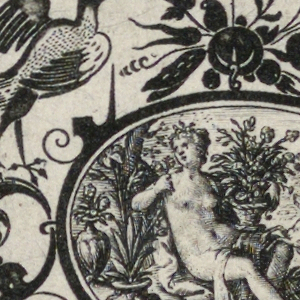 Print, Sense of Smell, Plate from Quinque sensum typi in usum aurifabroru exarati (Images of the Five Senses Engraved for the Benefit of the Goldsmith), ca. 1580