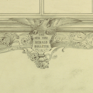 Drawing, Decorative Bulletin for New York Herald Building