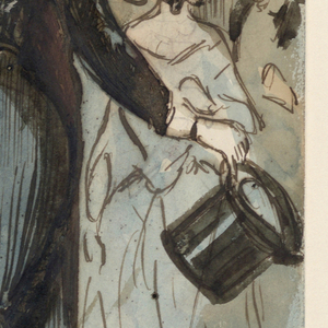 Drawing, Arriving at the Hall, ca. 1860