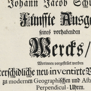 Print, Funffte Ausgab seiner vorhabenden werckes..., ca. 1720