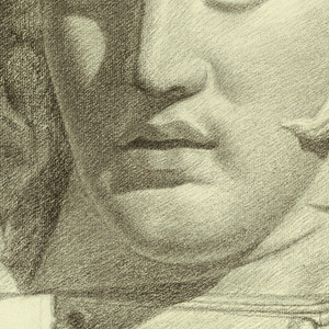 Drawing, Head of a Roman matron (rendering from a plaster cast), March 1910