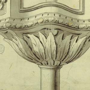 Drawing, Elevation of a Processional Lantern, late 18th century