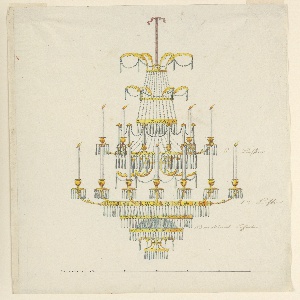 Drawing, Design for a Chandelier, ca. 1830
