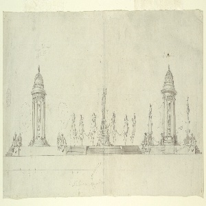 Drawing, Design for a surtout de table (Centerpiece), 1775–1800