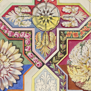 Drawing, City Hall, Vienna, Ceilin, ca. 1880