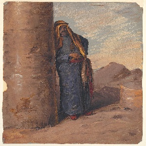Drawing, Standing bedouin, 1868