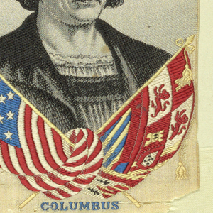 Commemorative Ribbon, Landing of Columbus Oct 12th 1492, ca. 1876