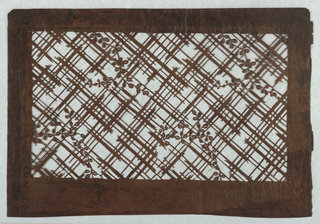 Katagami, Bush Clover on Lattice