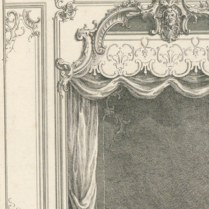 Print, Lit en niche, from Nouveau desseins de Lambris inventees par le Sr Pineau architecte, ca. 1727